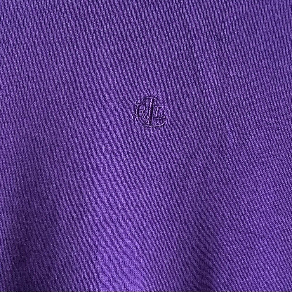 Lauren Ralph Lauren Purple Long Sleeve Shirt with Embroidered Logo size XL - Picture 8 of 12